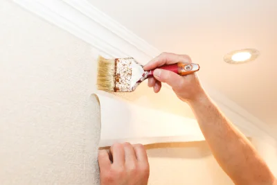 Pose de papier peint à Champvert — revêtements muraux et toiles de verre